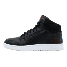 Adidas Hoops 2.0 High-Top Sneakers Coated Fabric Black Colour For Men