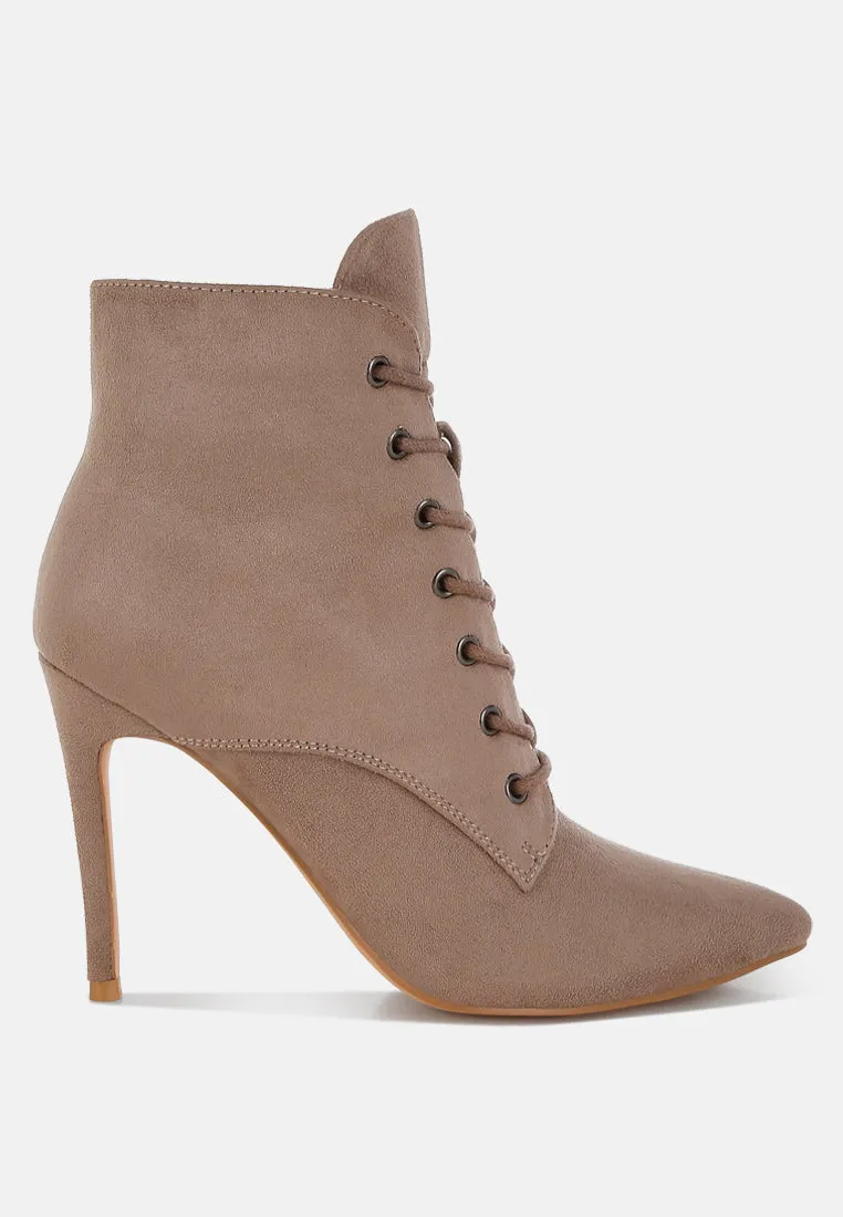 Agmati Lace Up Stiletto Boots