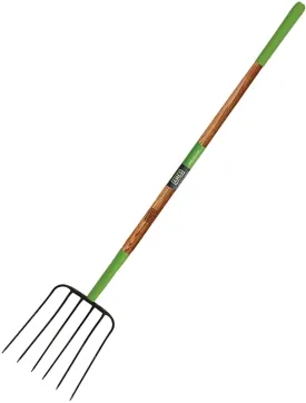 Ames 2826900 Manure Fork, Steel Tine, Wood Handle, 61 in L Handle :EA: QUANTITY: 1