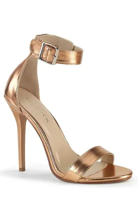 AMUSE-10 Rose Gold Metallic Heels