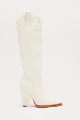 Augustine Cowboy Boots - Off White