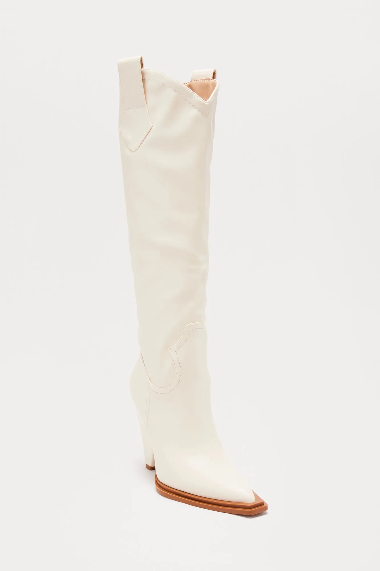 Augustine Cowboy Boots - Off White