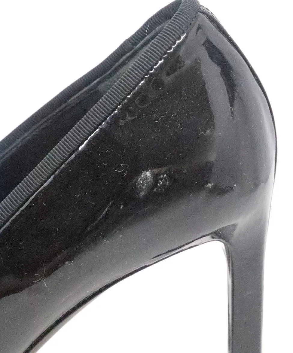 Balenciaga Black Patent Leather Bow Heels sz 9