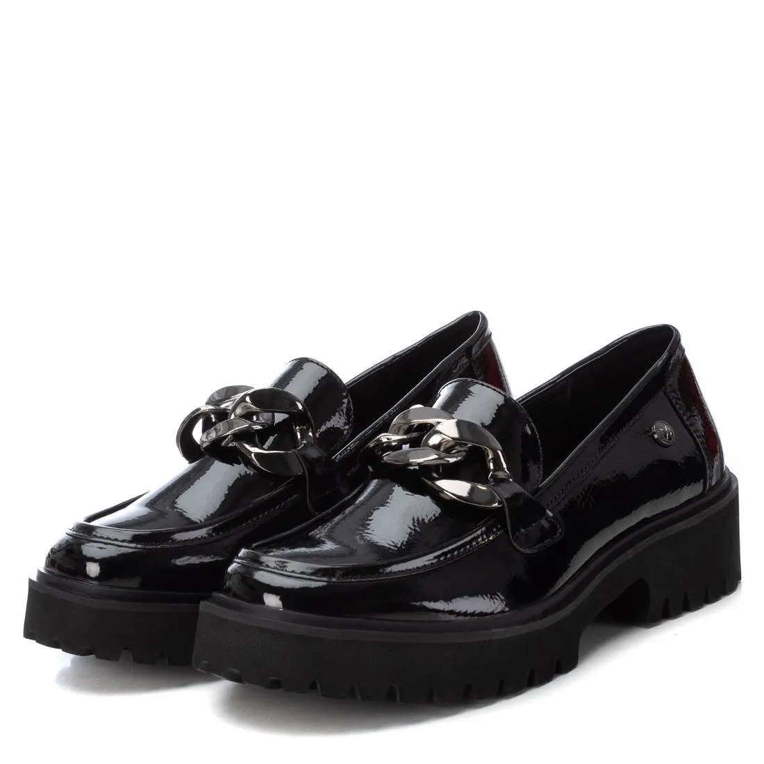 Black patent loafer