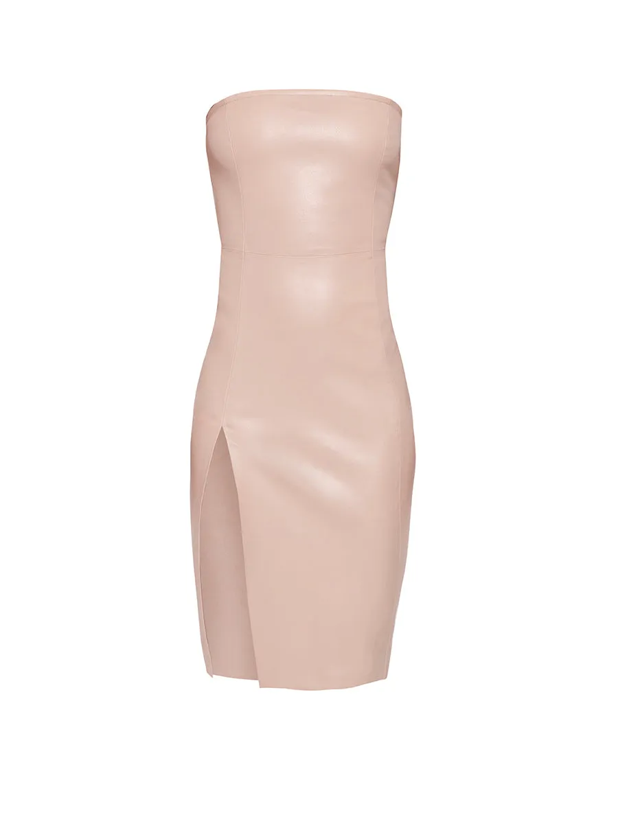 CURVE AURA STRETCH LEATHER DRESS