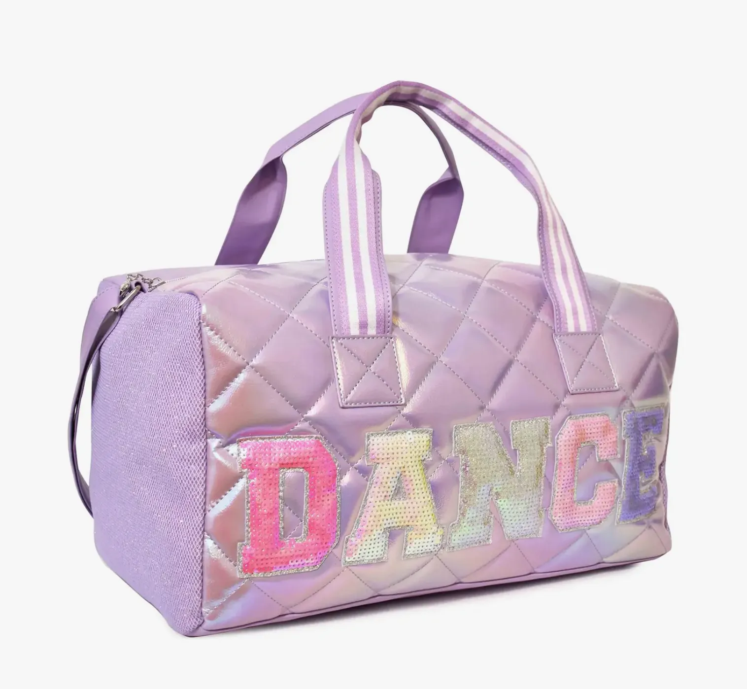 Dance Sequins Metallic Quilted Duffle Bag