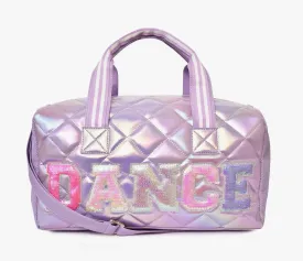 Dance Sequins Metallic Quilted Duffle Bag