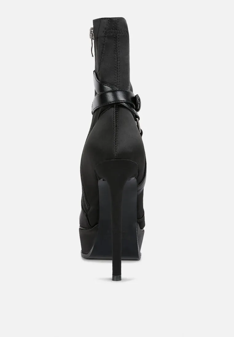 Doesburg Satin Stiletto Ankle Boot