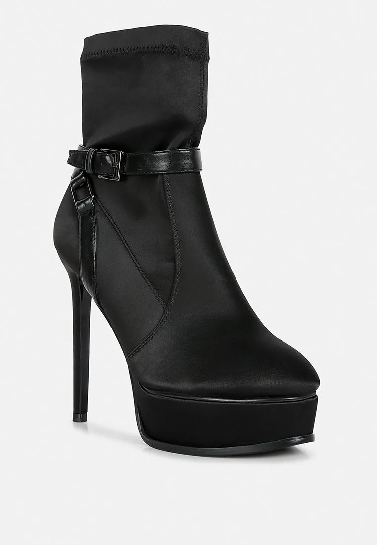 Doesburg Satin Stiletto Ankle Boot