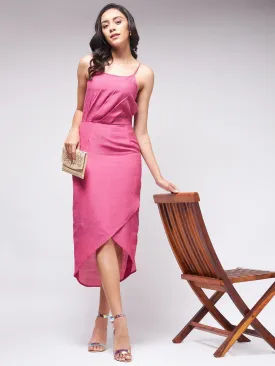 Flaunt Yourself In Front Yoke Pleated Fitted Dress