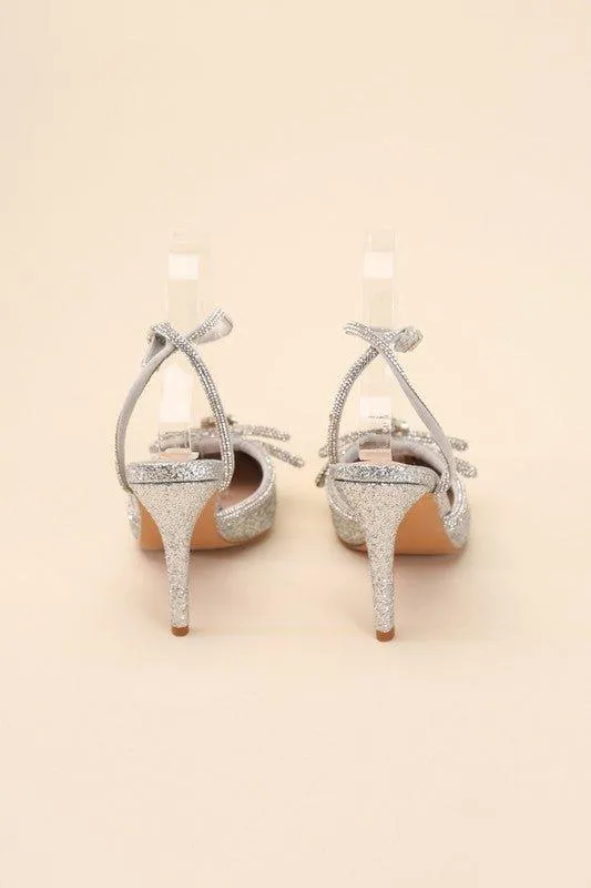 FREYA- Rhinestone Bow Heels