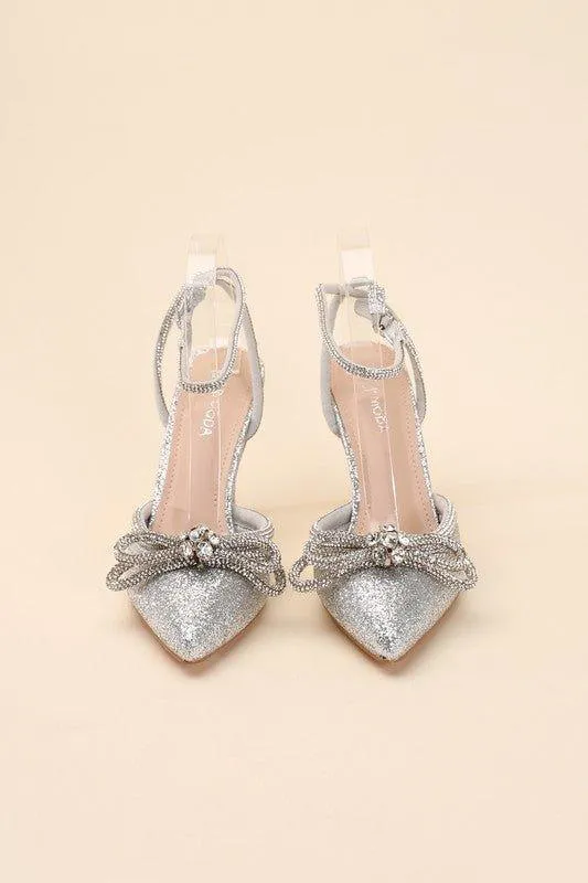 FREYA- Rhinestone Bow Heels