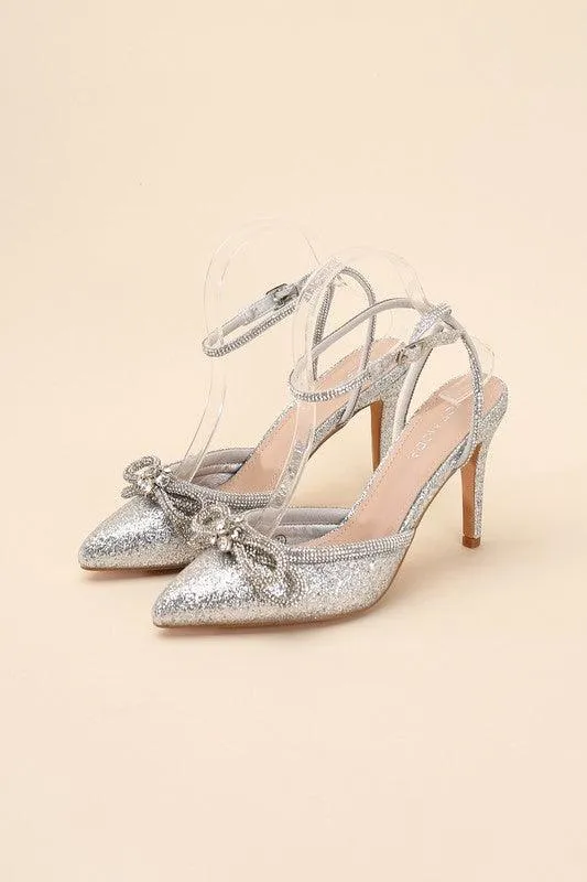 FREYA- Rhinestone Bow Heels