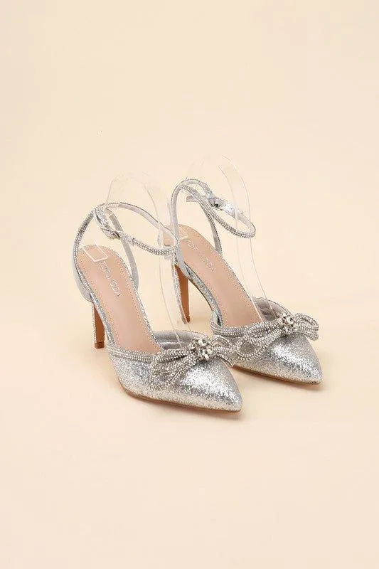 FREYA- Rhinestone Bow Heels