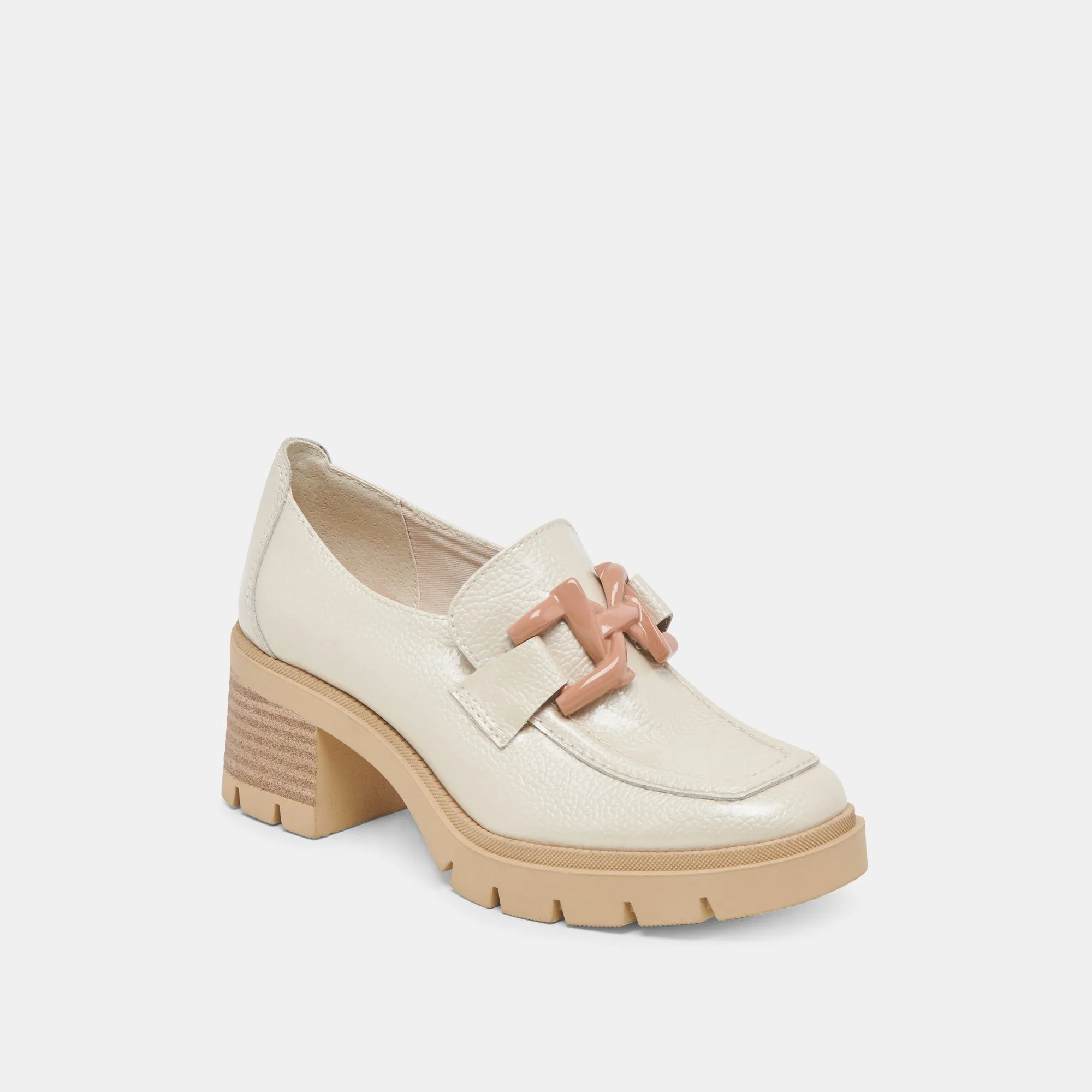 HAROLD HEELS IVORY PATENT LEATHER