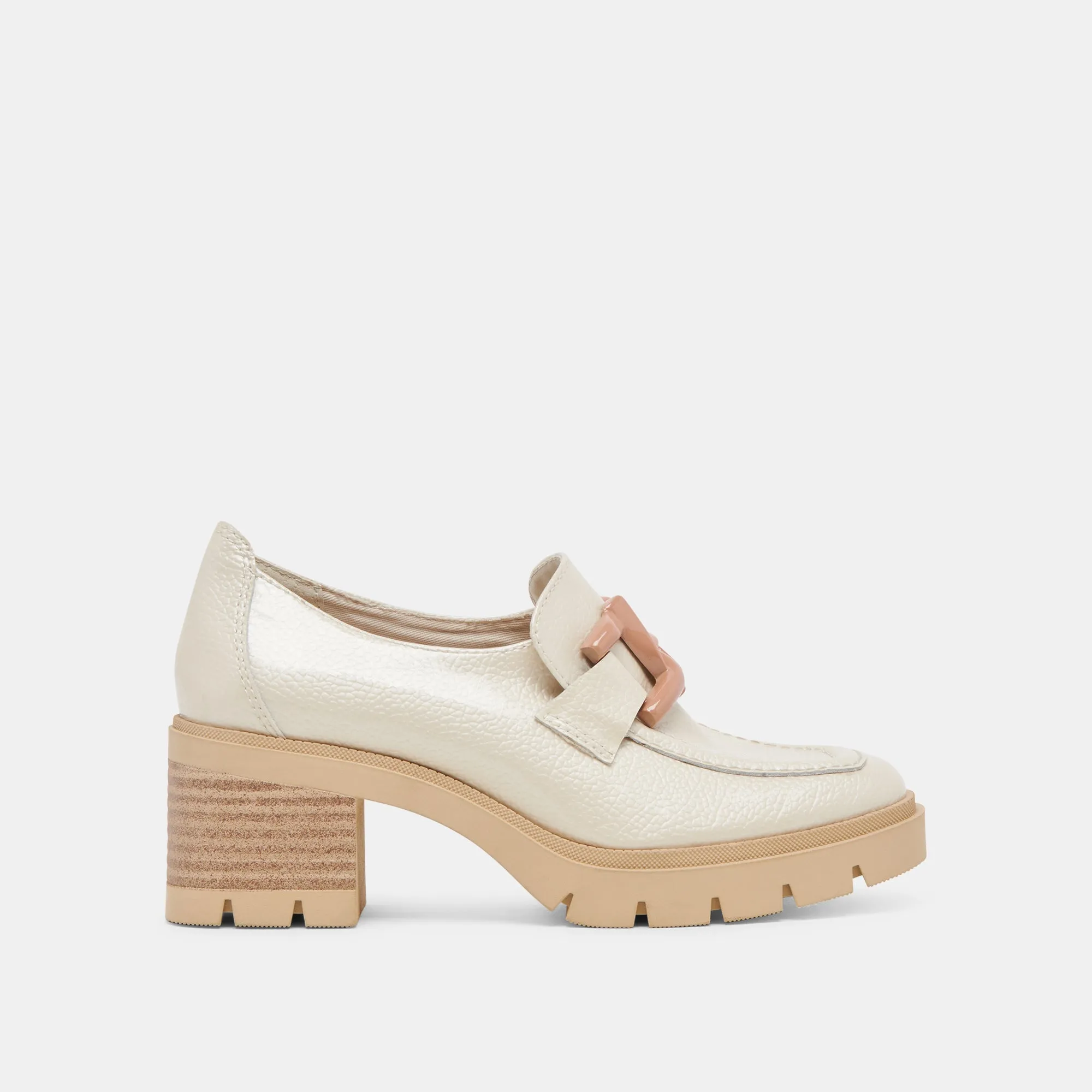 HAROLD HEELS IVORY PATENT LEATHER