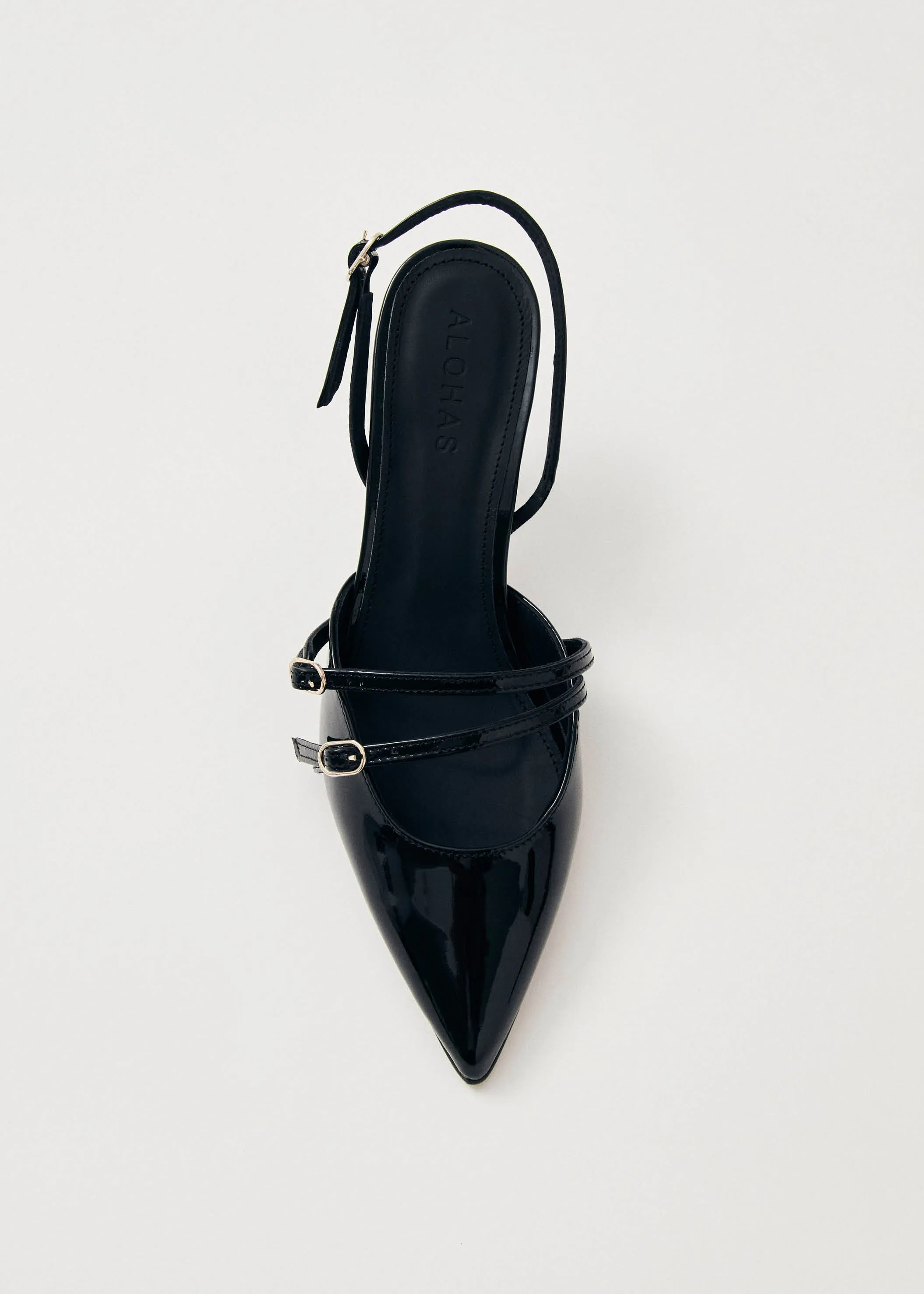 Joelle Onix Black Leather Pumps