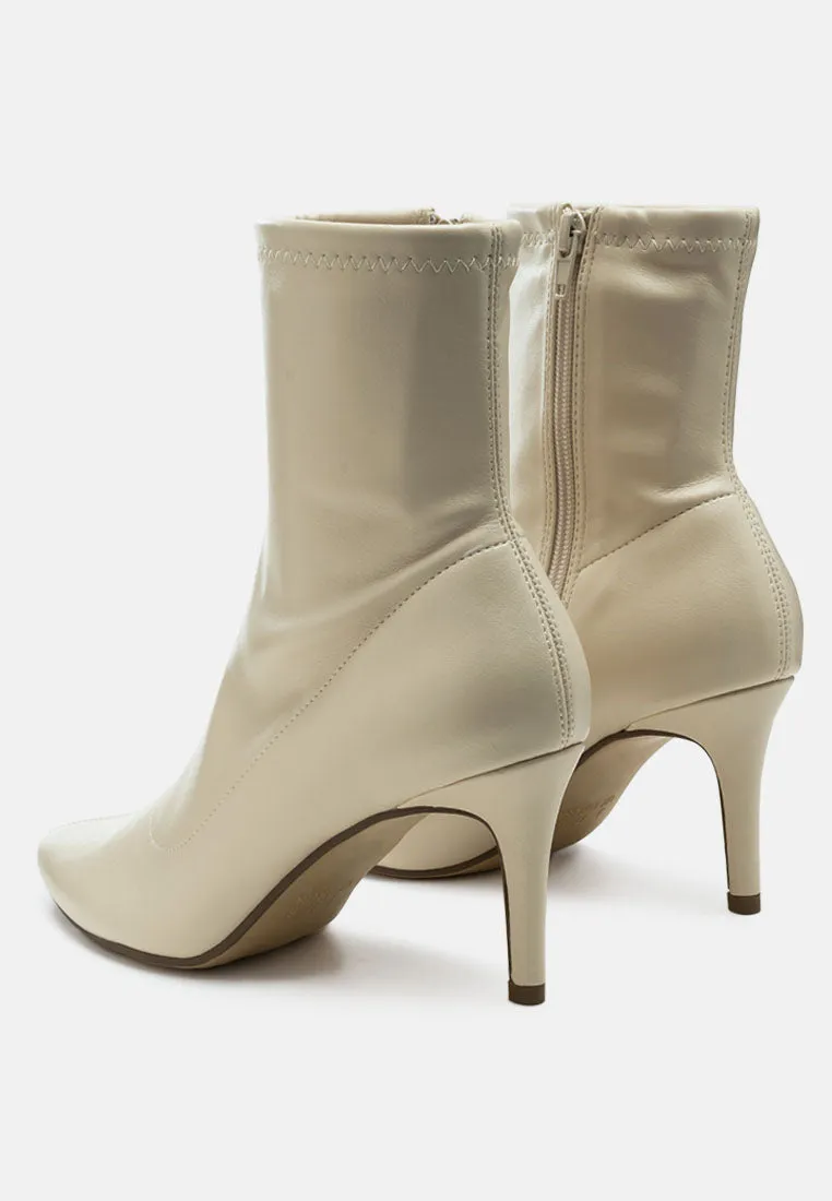 Leylah Mid Heel Stiletto Ankle Boots