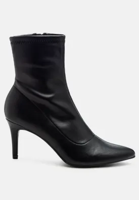 Leylah Mid Heel Stiletto Ankle Boots