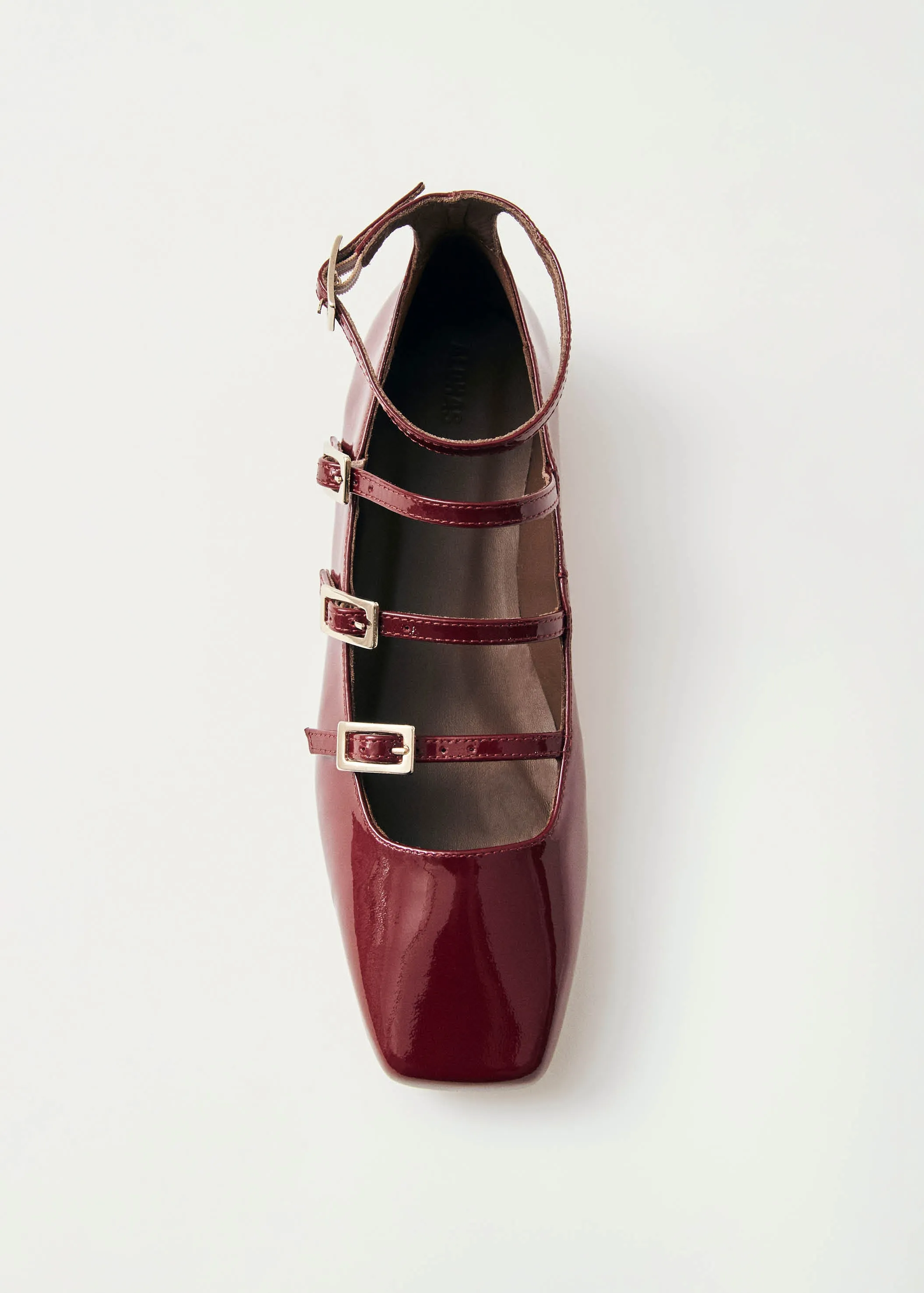 Luke Onix Wine Burgundy Leather Ballet Flats