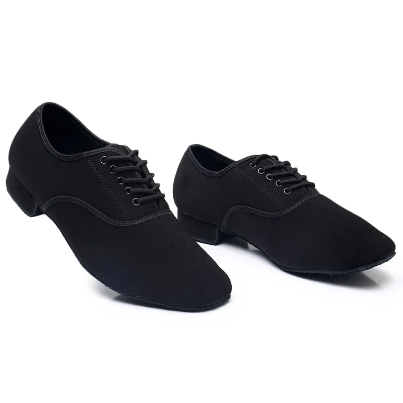 MB330 Men Latin Dance Modern Shoes Soft Leather and Canvas- Ballroom Oxford Shoes