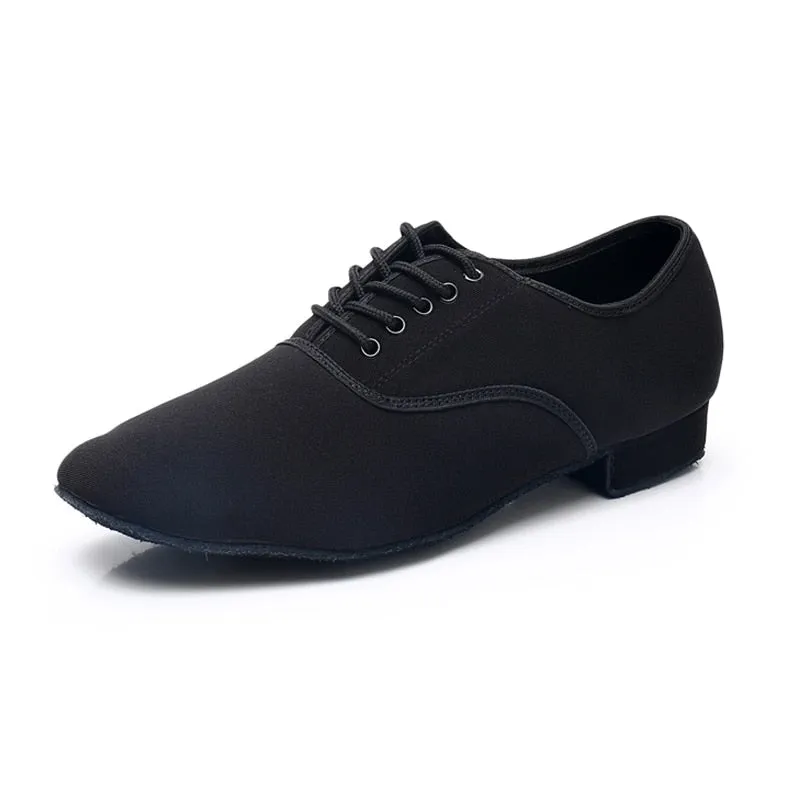 MB330 Men Latin Dance Modern Shoes Soft Leather and Canvas- Ballroom Oxford Shoes