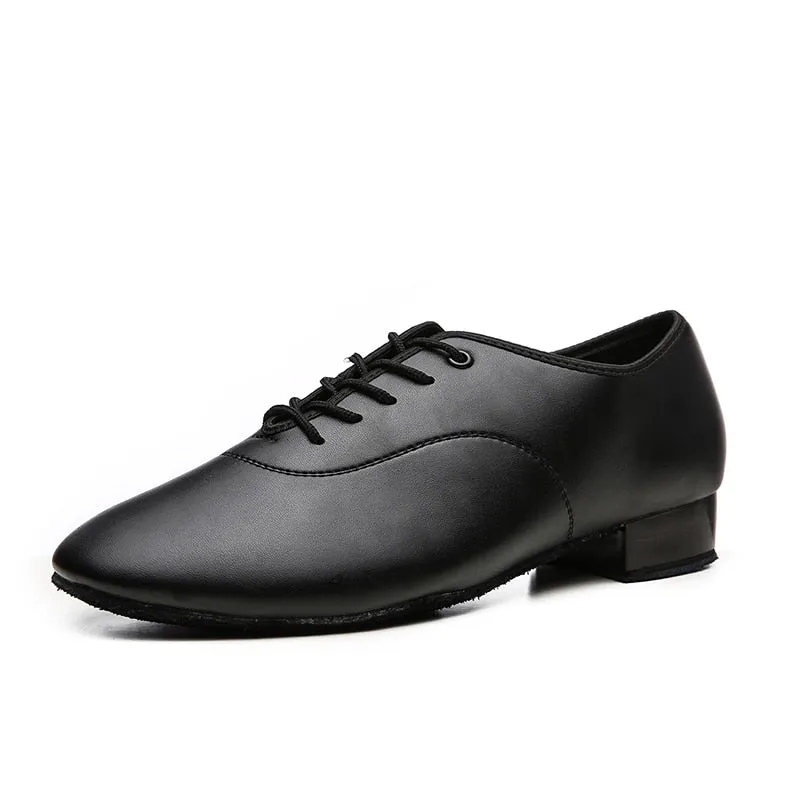 MB330 Men Latin Dance Modern Shoes Soft Leather and Canvas- Ballroom Oxford Shoes