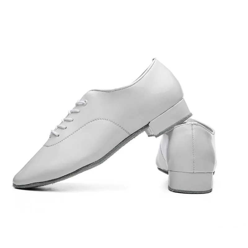 MB330 Men Latin Dance Modern Shoes Soft Leather and Canvas- Ballroom Oxford Shoes