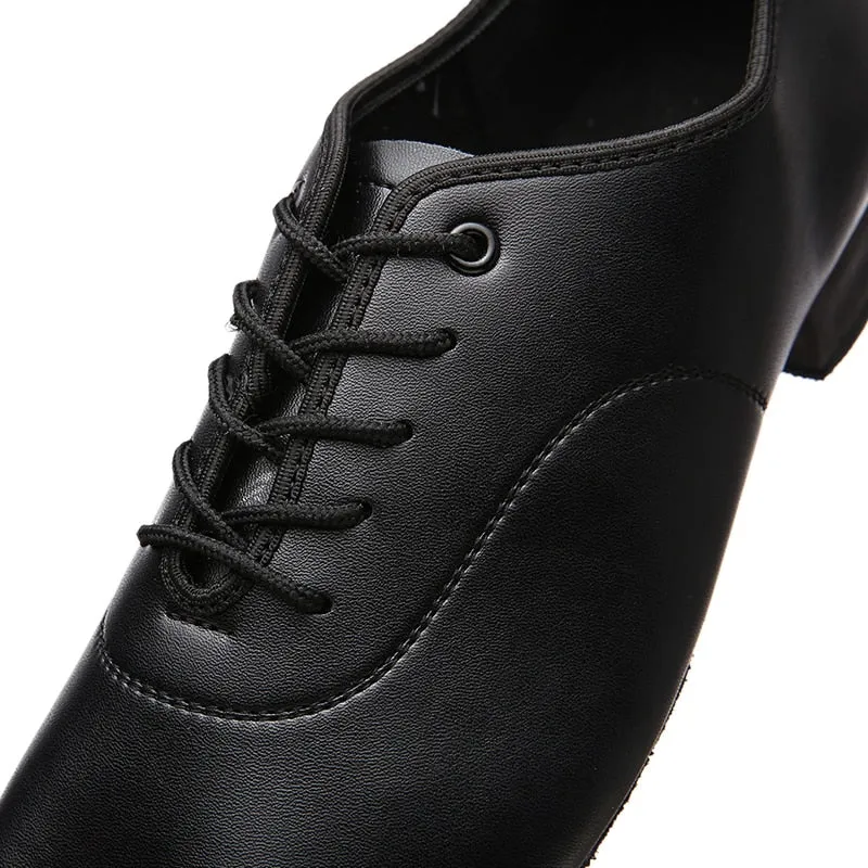 MB330 Men Latin Dance Modern Shoes Soft Leather and Canvas- Ballroom Oxford Shoes