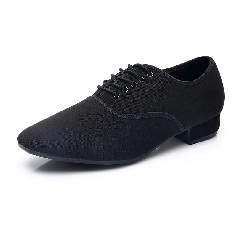 MB330 Men Latin Dance Modern Shoes Soft Leather and Canvas- Ballroom Oxford Shoes