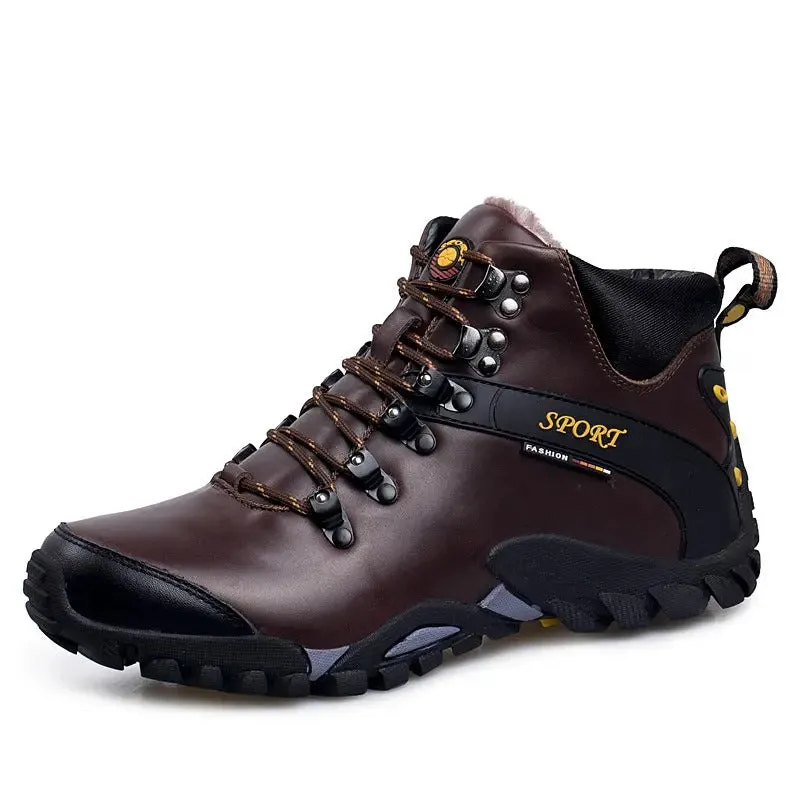 Men's Desert Leather Hiking Boots Waterproof Suitable Safety Strong Desert Boots | 999