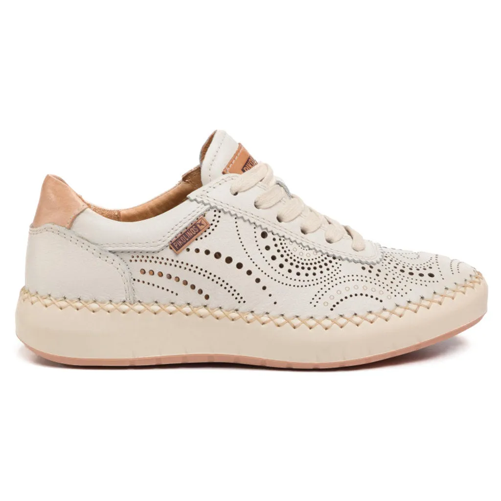 Mesina Punched Calfskin Leather Women's Casual Shoes