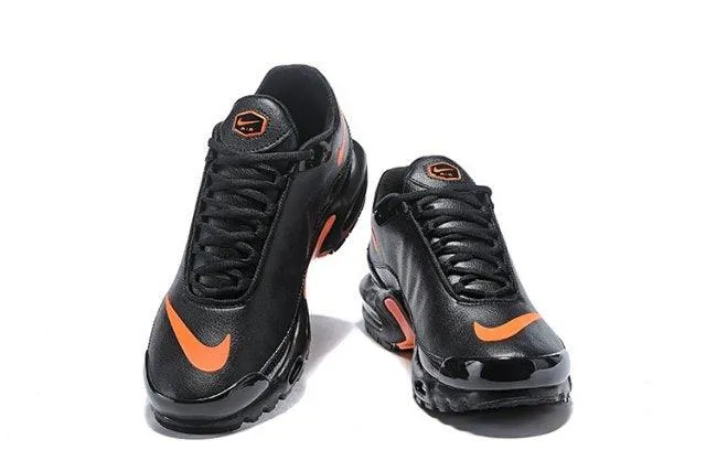 N A M Plus Tn Mercurial SE BG GS Black Orange Silver Trainers Running Sneakers