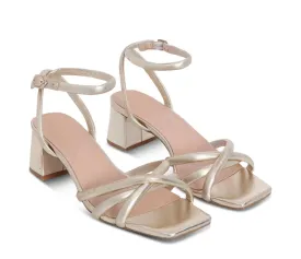 Nude Footwear Axelle Gold 5cm Short Heel