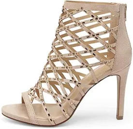 Nude Womens Crisscross Strap Stiletto Sandals