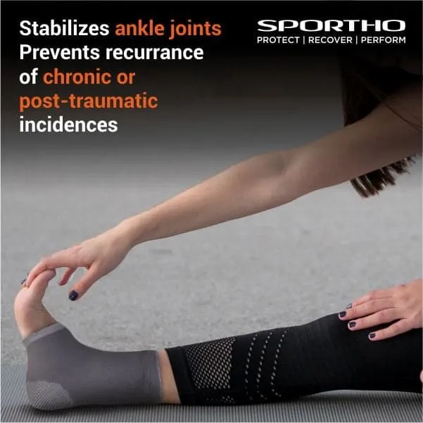 Orthopedic Ankle Support Knitted Slip In Adjustable