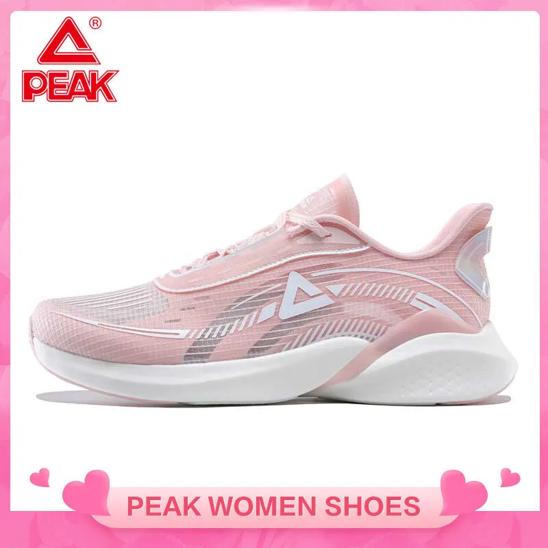 PEAK Women Ultralight 002 Casual Non-slip Wearable Lightweight Mesh Breathable Sneakers Shoes Sport Running Shoes for Women Ultralight series EW12528H