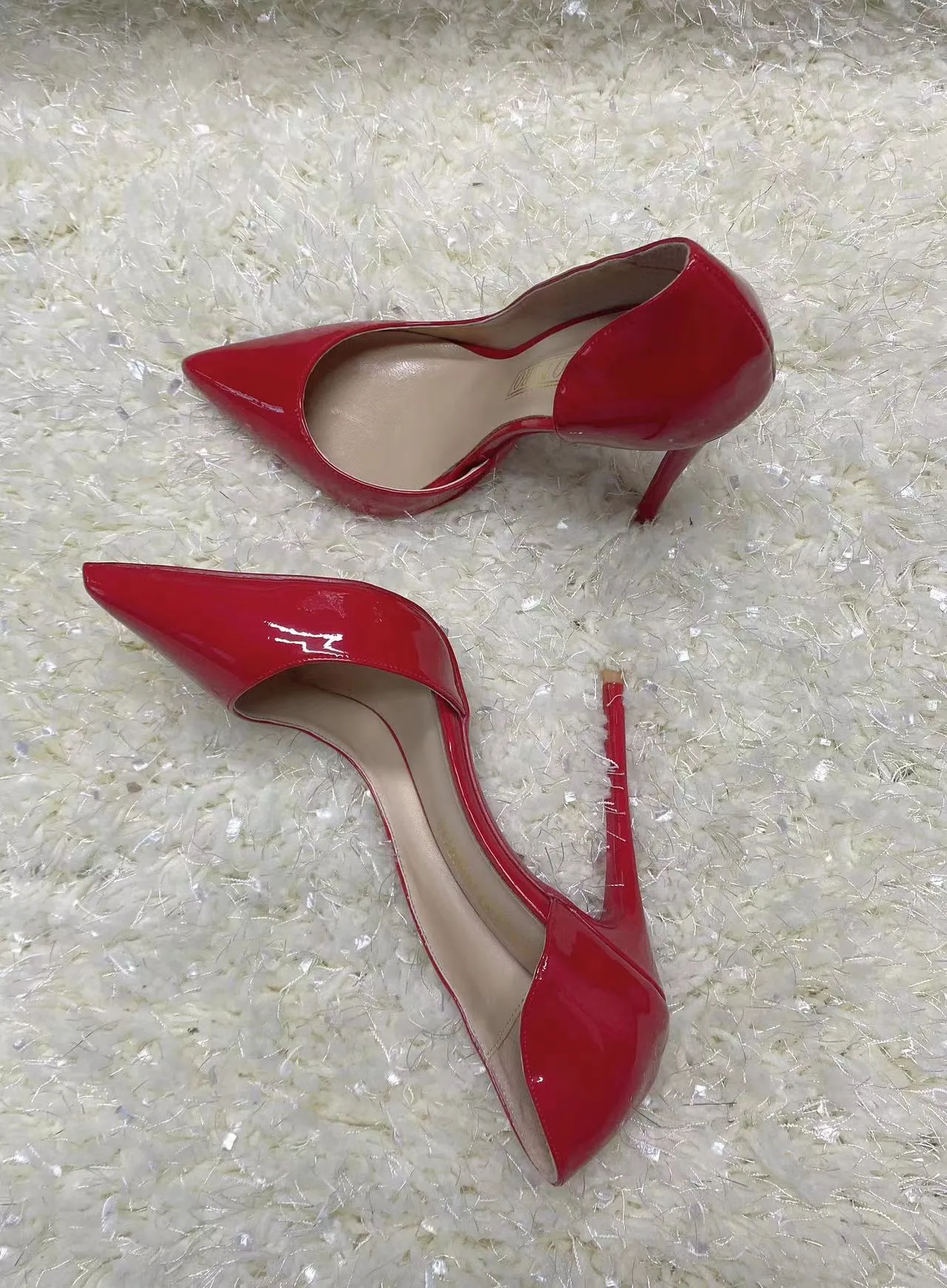 Red Side cut heels