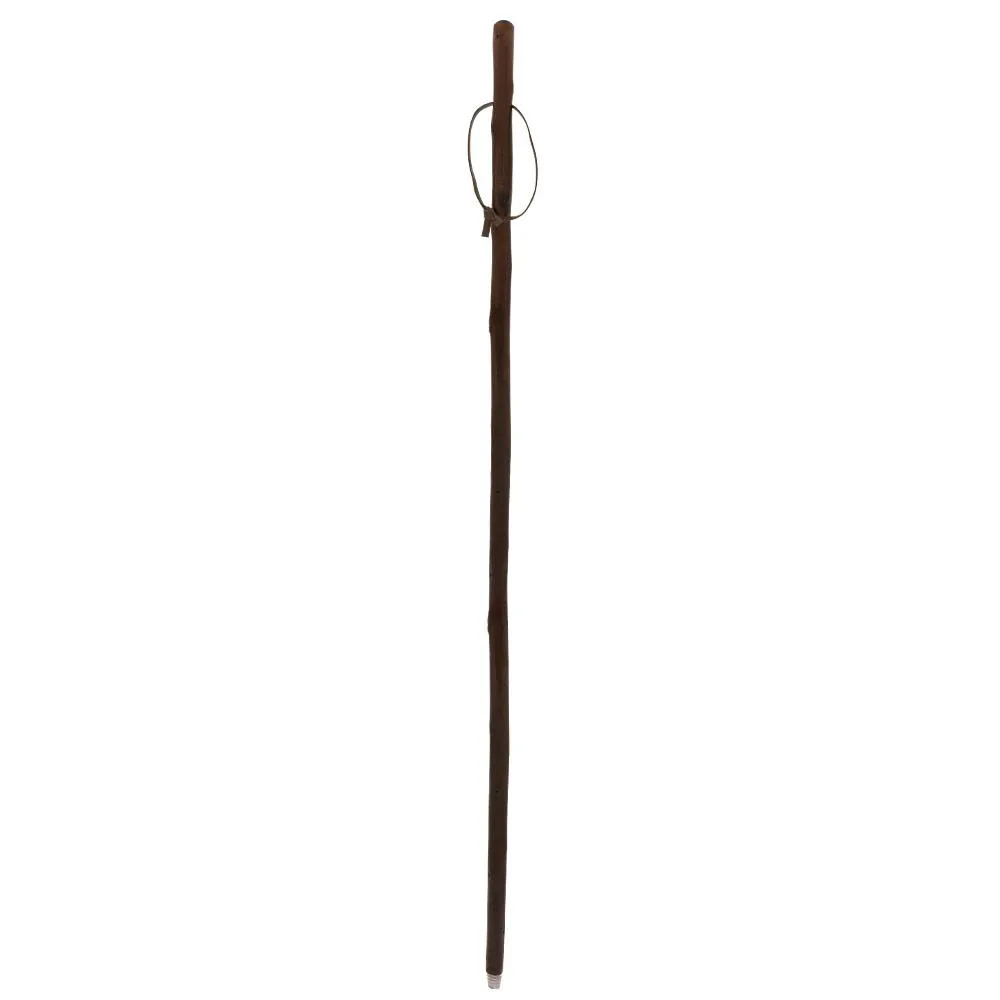 Sturdy Chestnut Hiking Staff - Combi Tip, Stained