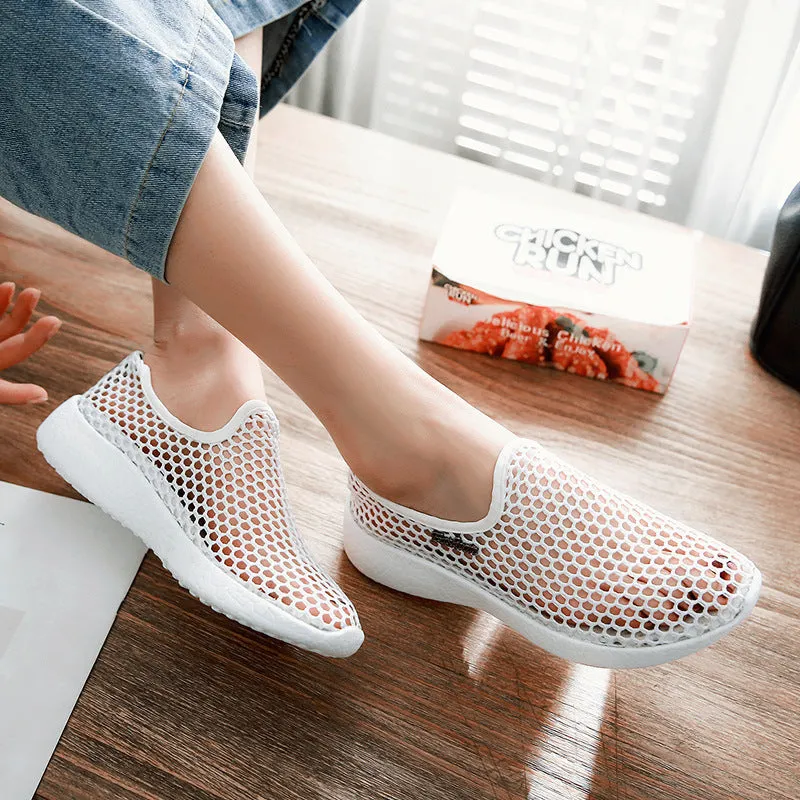 Summer Breathable Hollow Mesh Slip-On Casual shoes