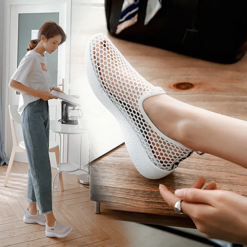 Summer Breathable Hollow Mesh Slip-On Casual shoes