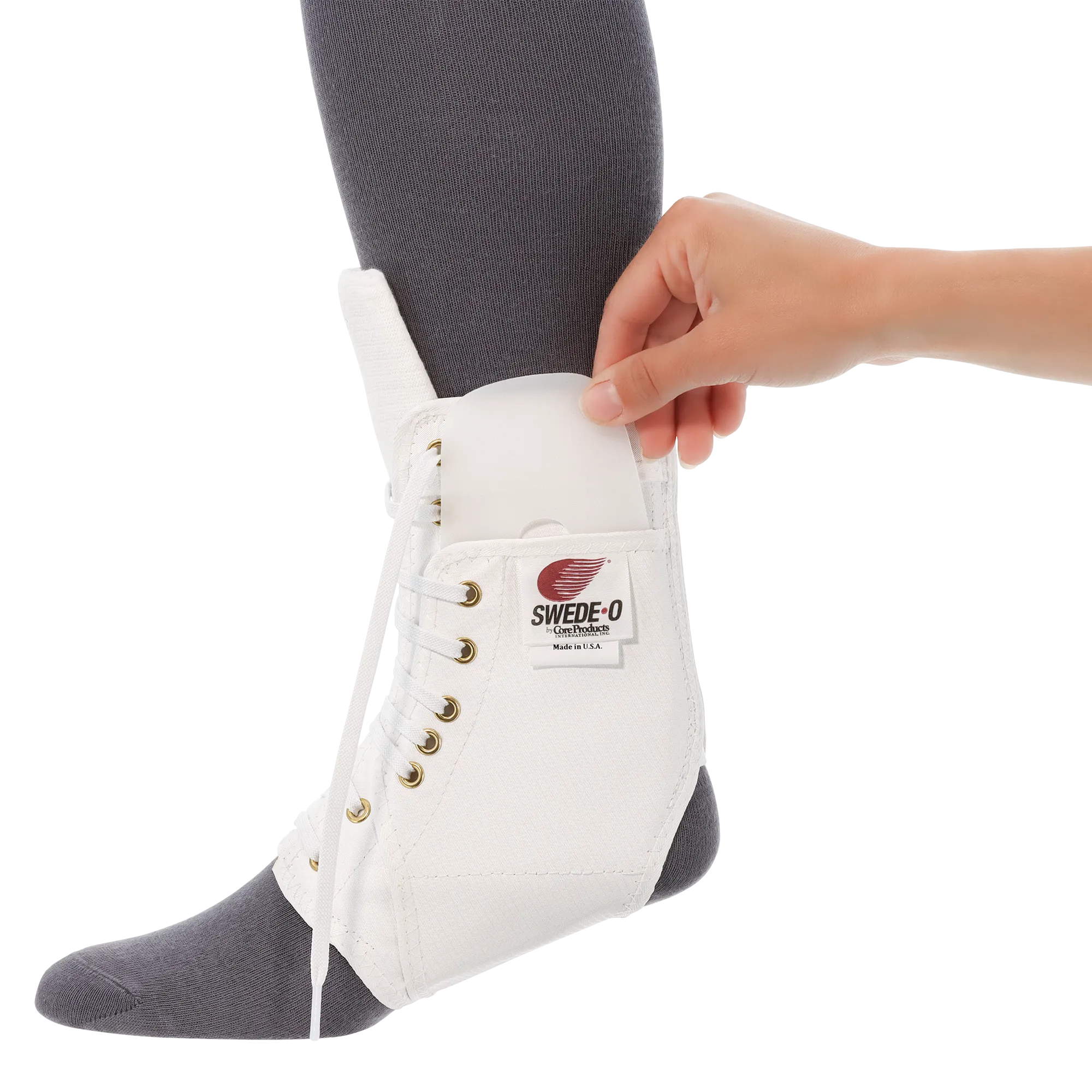 Swede-O® Ankle Lok® Brace, Padded Tongue, White