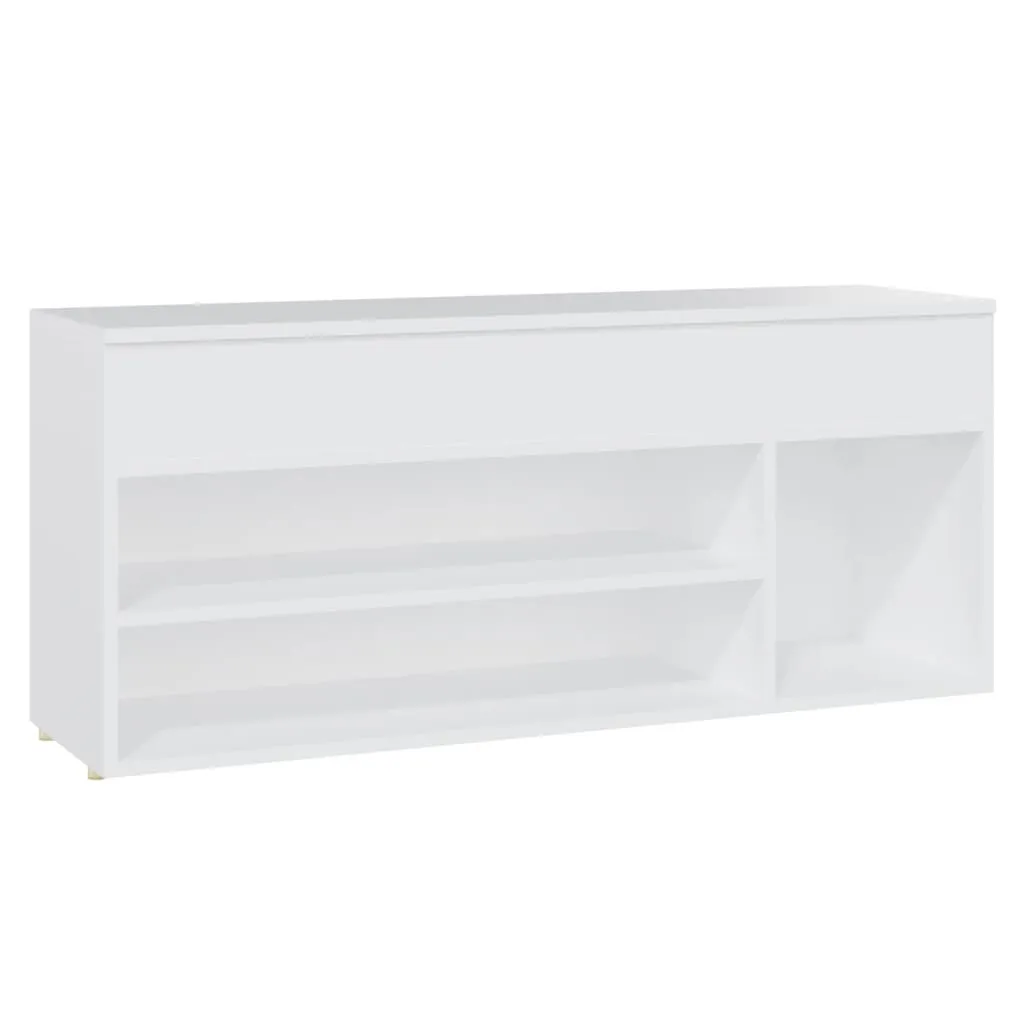 vidaXL Shoe Bench White 105x30x45 cm Engineered Wood