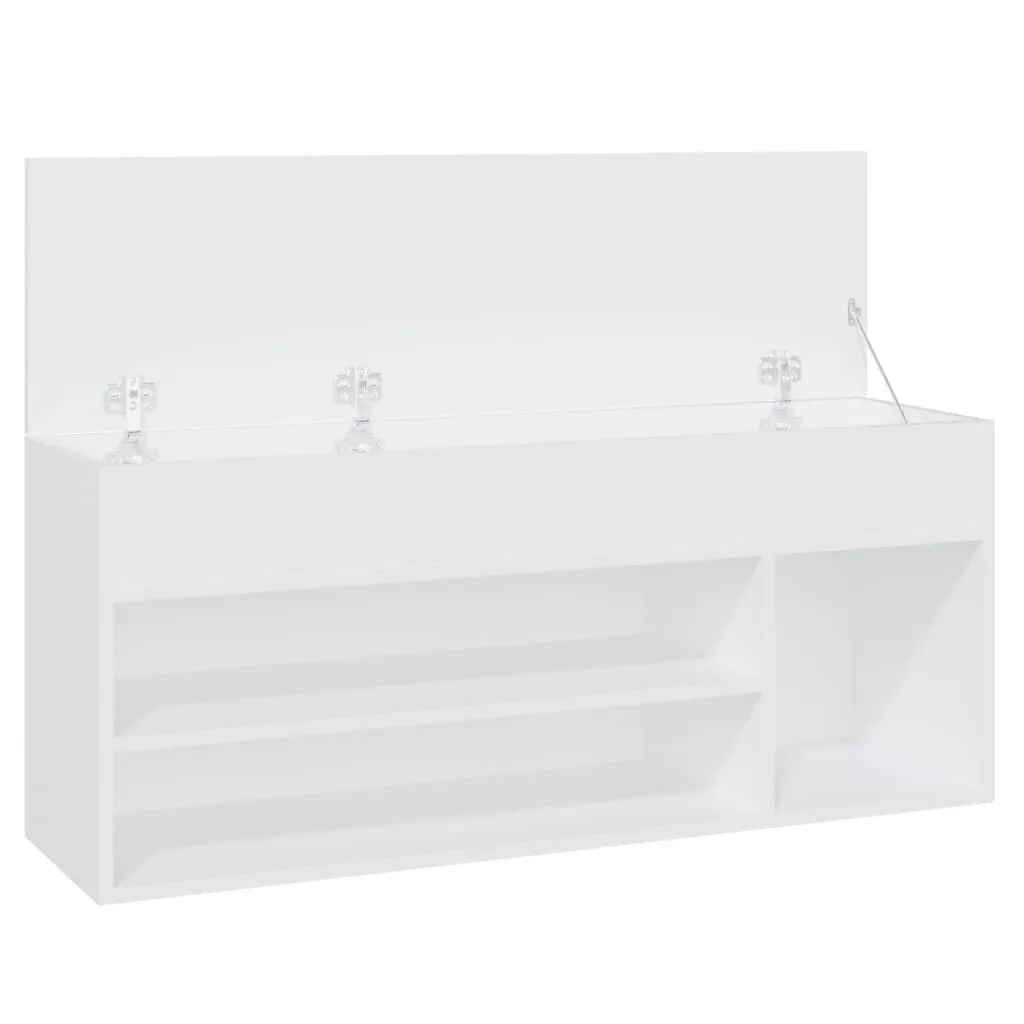 vidaXL Shoe Bench White 105x30x45 cm Engineered Wood