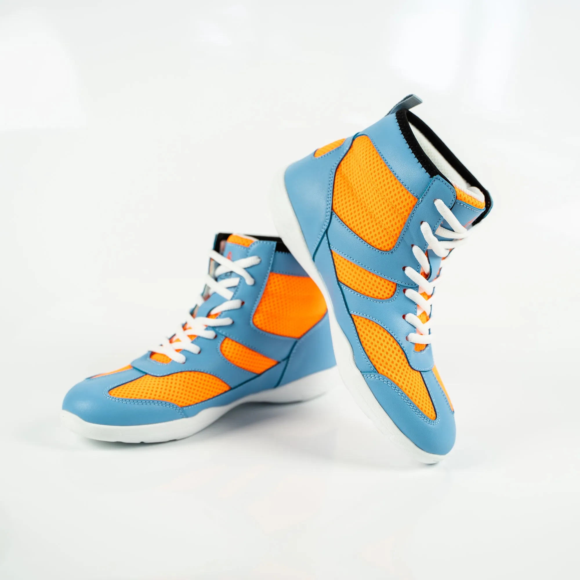 Vigor Hightop Dance Sneakers - Blue and Orange