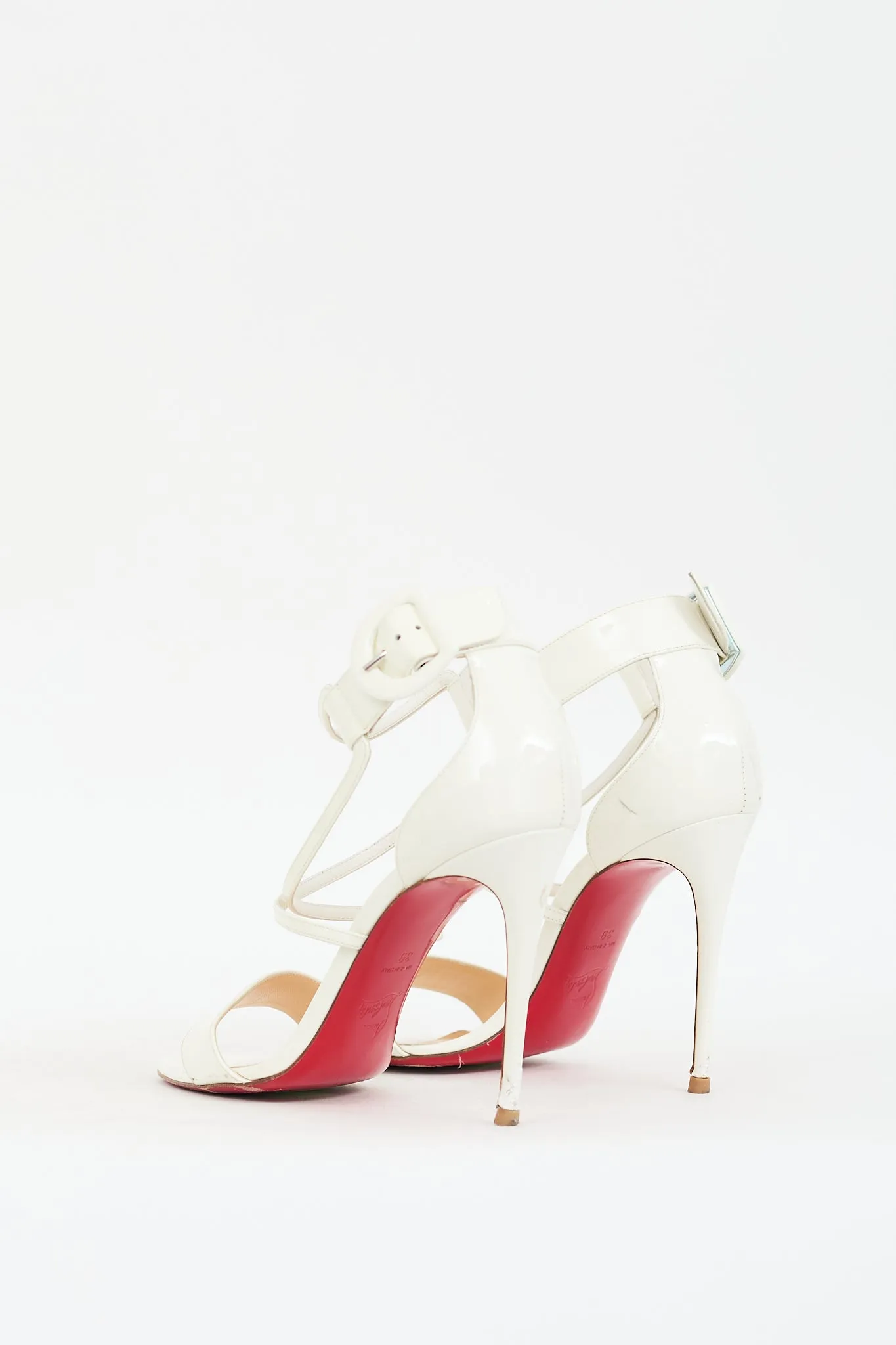 White Patent Leather Choca 100 Heel