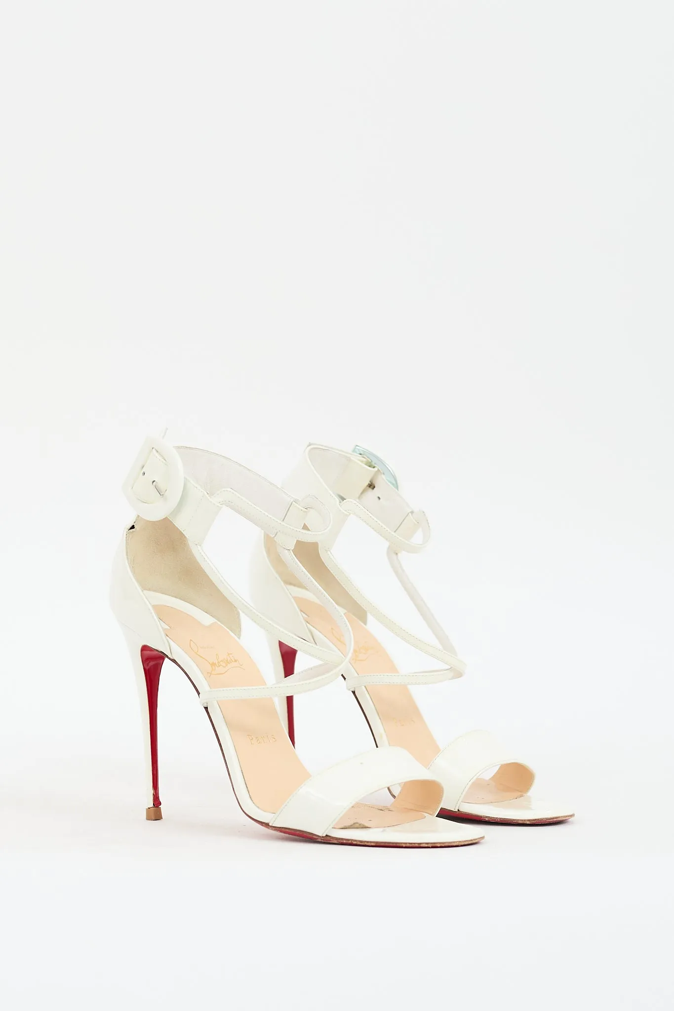 White Patent Leather Choca 100 Heel