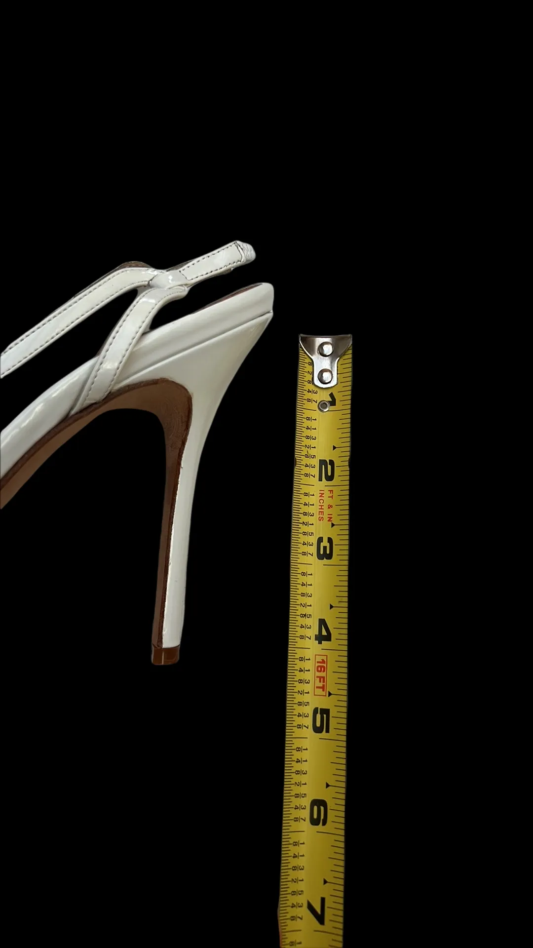 White Patent Leather Heels - 11.5