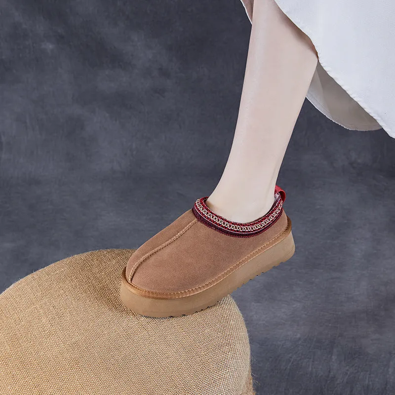 Women Minimalism Suede Furred Casual Shoes